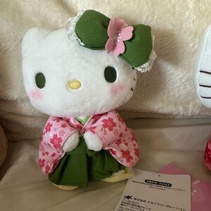 Hello Kitty Stuffed Toy S Matcha Kimono Plush Doll JAPAN PSL Sanrio Character